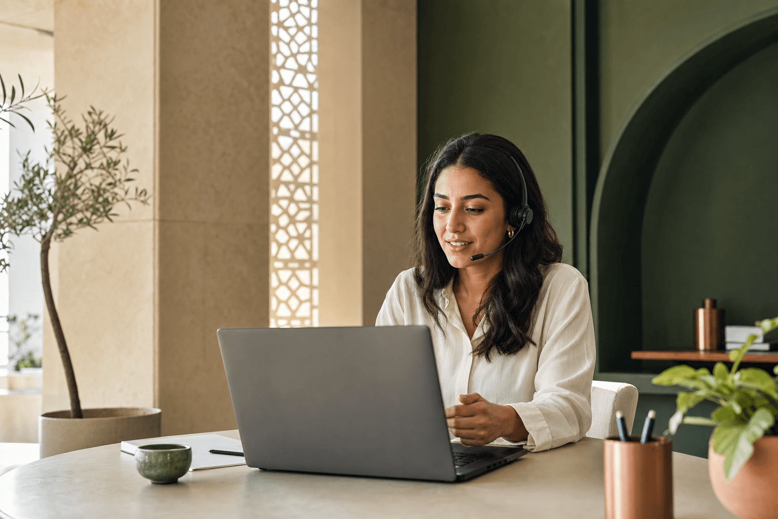 Une conseillère LOCAFIX accompagne un client depuis Casablanca